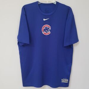 Chicago Cubs Shirt Mens Large Nike Dri Fit Authentic MLB